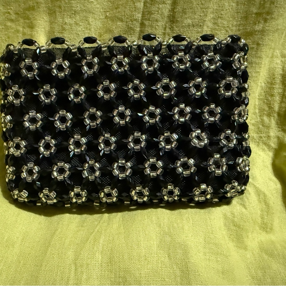 Not for Sale Elegant Black and Silver Beaded mini bag